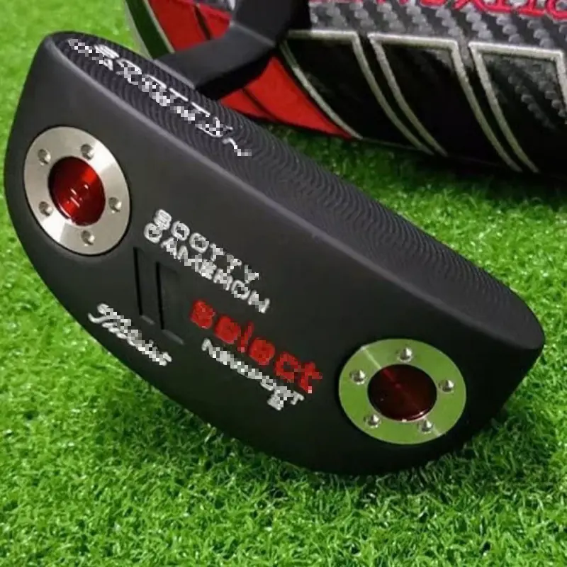 2026 latest model golf black left-hand small half-circle putter, reverse-hand golf club