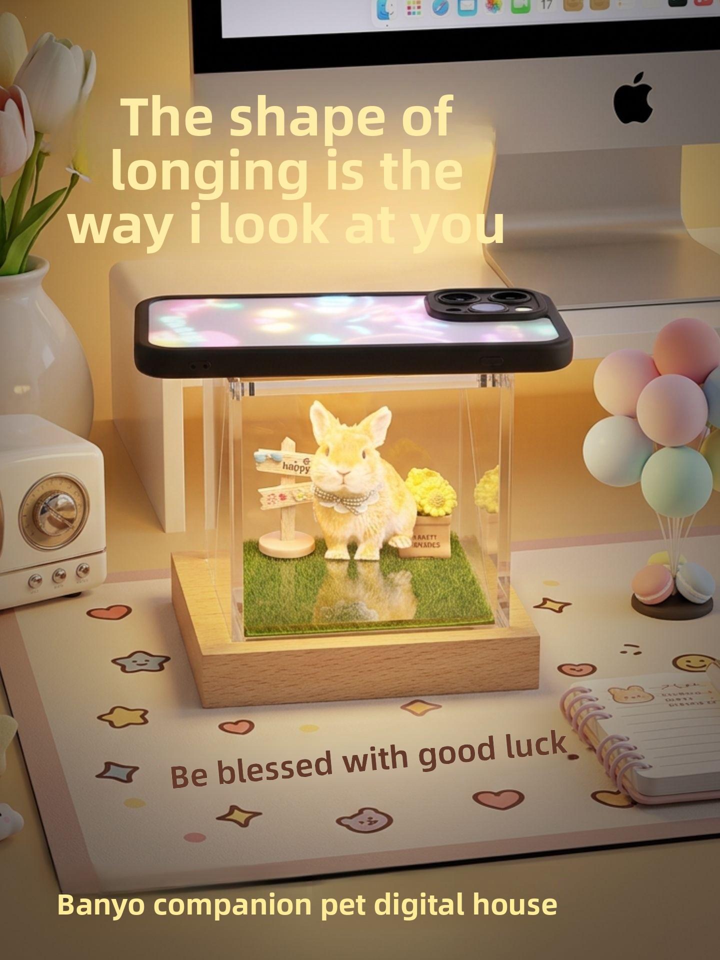 Pet 3D Hologram Projection Box AI Companion Memorial Keepsake For Dogs Cats Heated Outdoor Dog House with Heating Pad human sized bed cat tree Breathable Elevated Cooling Curved Foam Stairs Ramp Gothic Coffin Wheeled Wooden Crate Soft Foldable Cushion