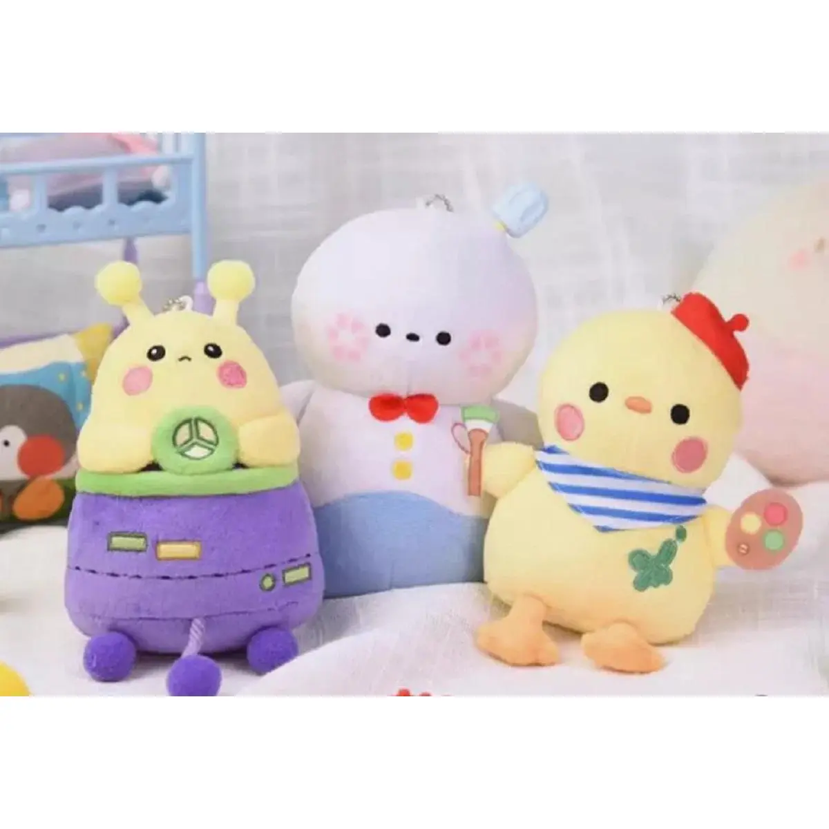 Love and Deepspace Zayne-Rafayel-Xavier 12cm Cotton Plush Keychain Toy, Cute Casual Unisex Clothes Doll Clothes Dress Up Collectors' Birthday Gift Pendant