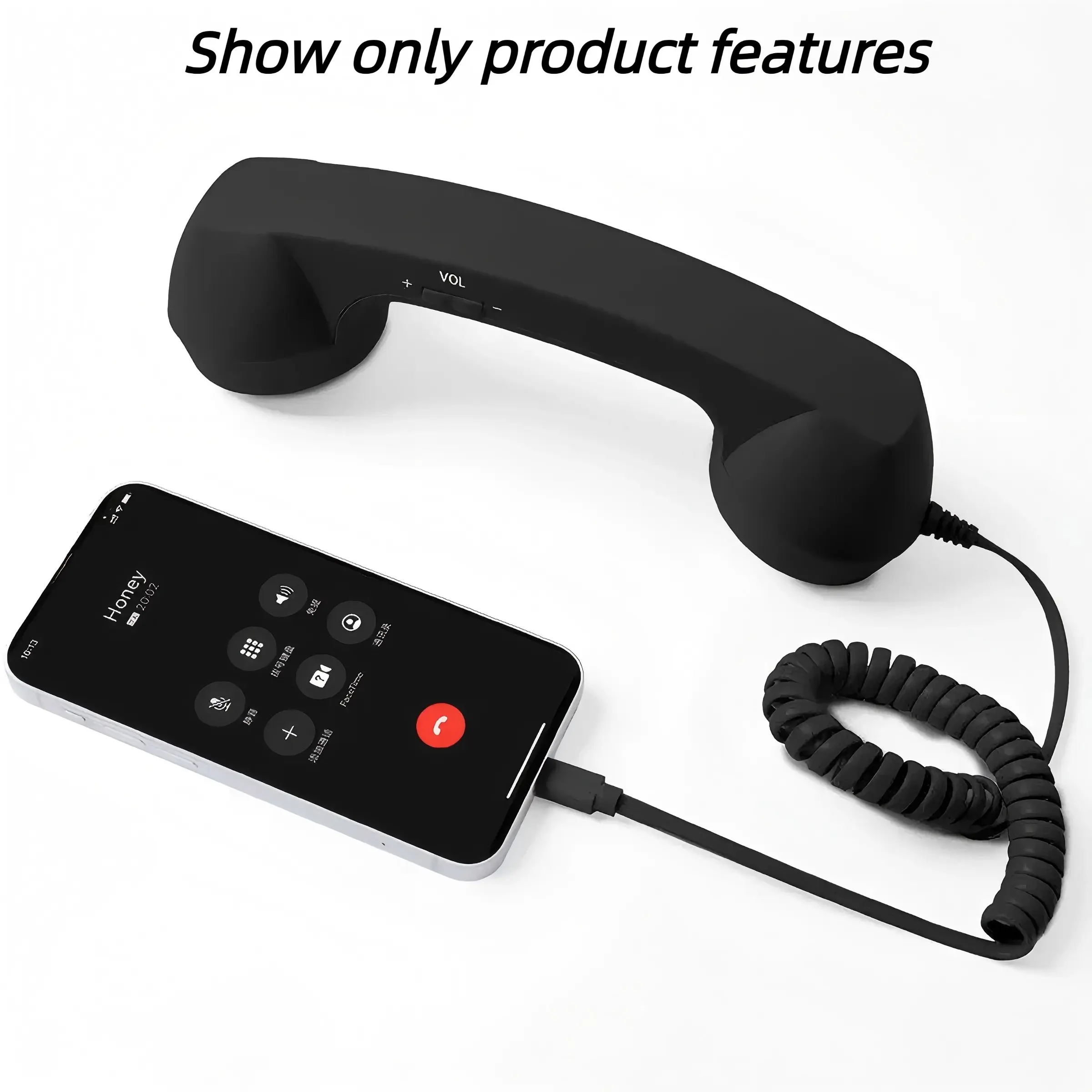 New Type-C Direct Plug Phone, Retro Silent, No Converter Needed, External Call Earpiece, Ergonomic Design, Vibrant Colors, Portable Mini Audio, Headset, Portable Size, Ergonomic Shape