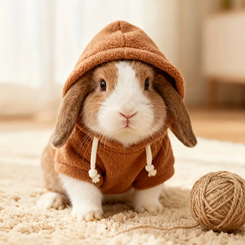 3pc Solid Color Flower Pet Hamster Hoodie, Drawstring Hooded Pet Hoodie, Soft And Comfortable, Machine Washable, Pet Winter Clothing, Small Pet Winter Pullover, Suitable for Hamsters Rabbits Guinea Pigs, Universal for All Seasons