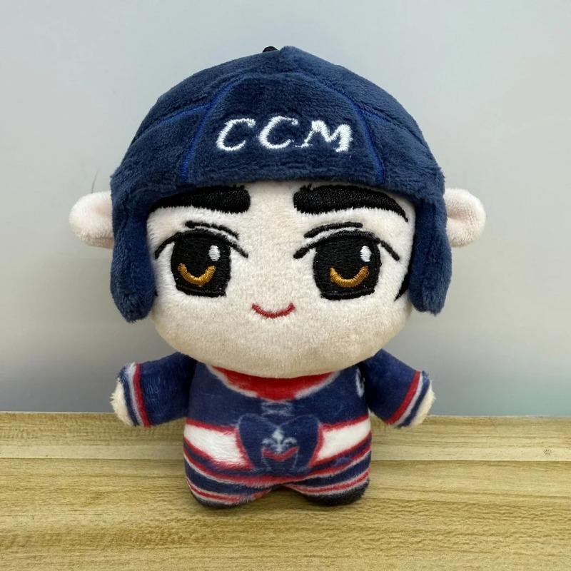 Hockey Player Chibi Plush Set, 2 Styles Soft Ice Hockey Team Stuffed Dolls, Cute Sports Plushie Gift for Fans & Kids