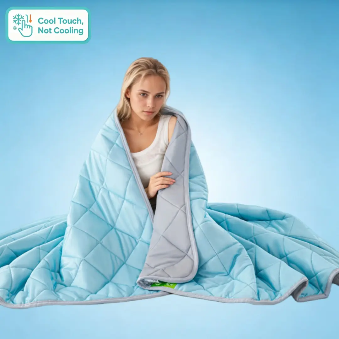 Double-Sided Reversible Cooling Blanket, 1 Count Summer Air-Conditioning Blanket, Lightweight Breathable Soft Cooling Blanket for Sleeping, Cozy Room Accessories, Summer Cooling Blankets