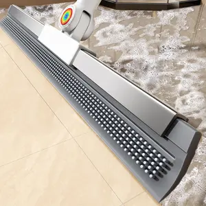 Floor Squeegee  Concrete Floor, Squeegee  Floor with 180 °     Rotating Head & 63" Long Handle, Garage Squeegee Broom  Epoxy Floor, Pet Hair, Water Removal, Bathroom Tile, Shower Glass, Carpet