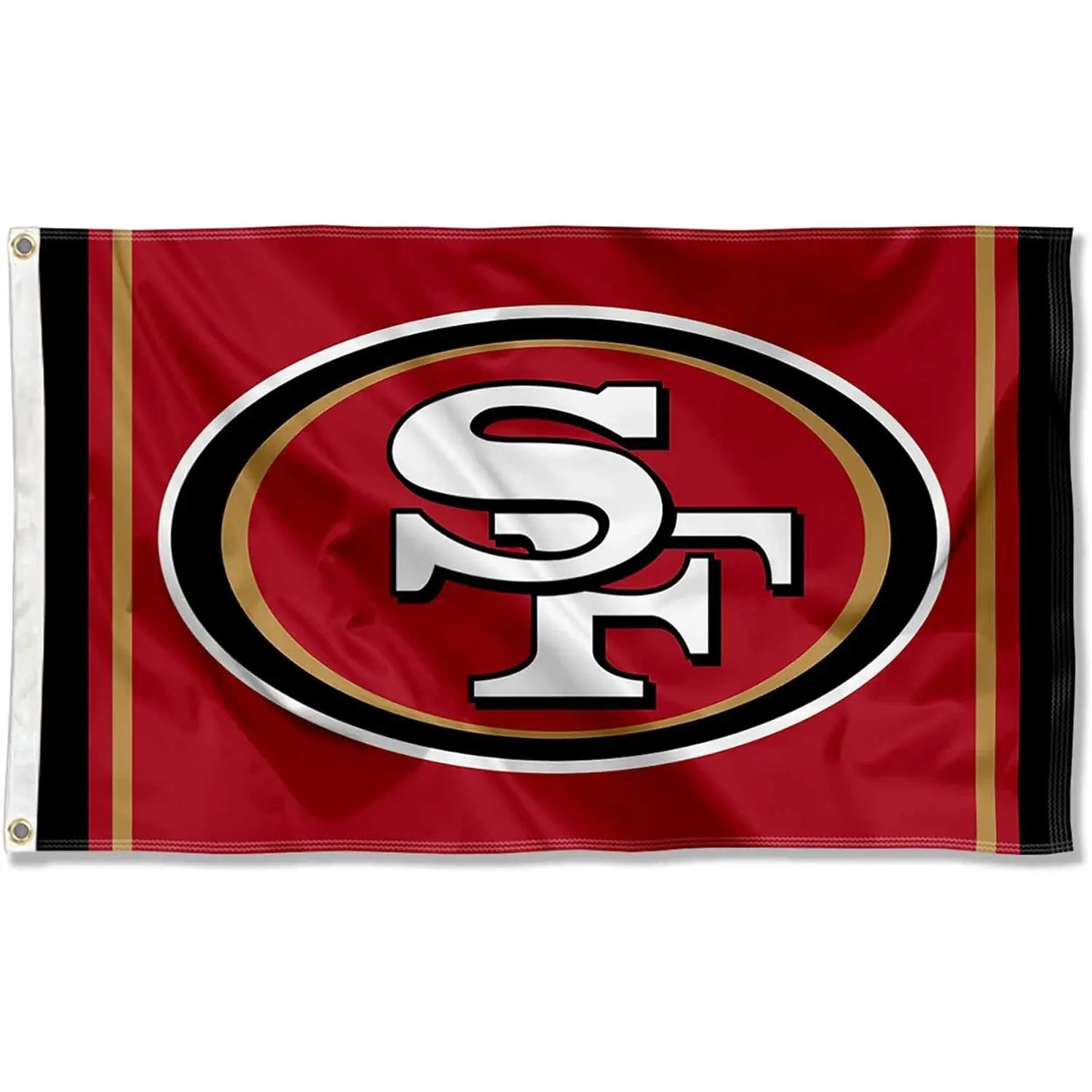 San Francisco 49ers Lightweight Decorative Flag, 60x90cm/2x3ft Large Sports Collectible Banner, for Outdoor Decor-Party-Wall & Indoor SF Fan Merchandise