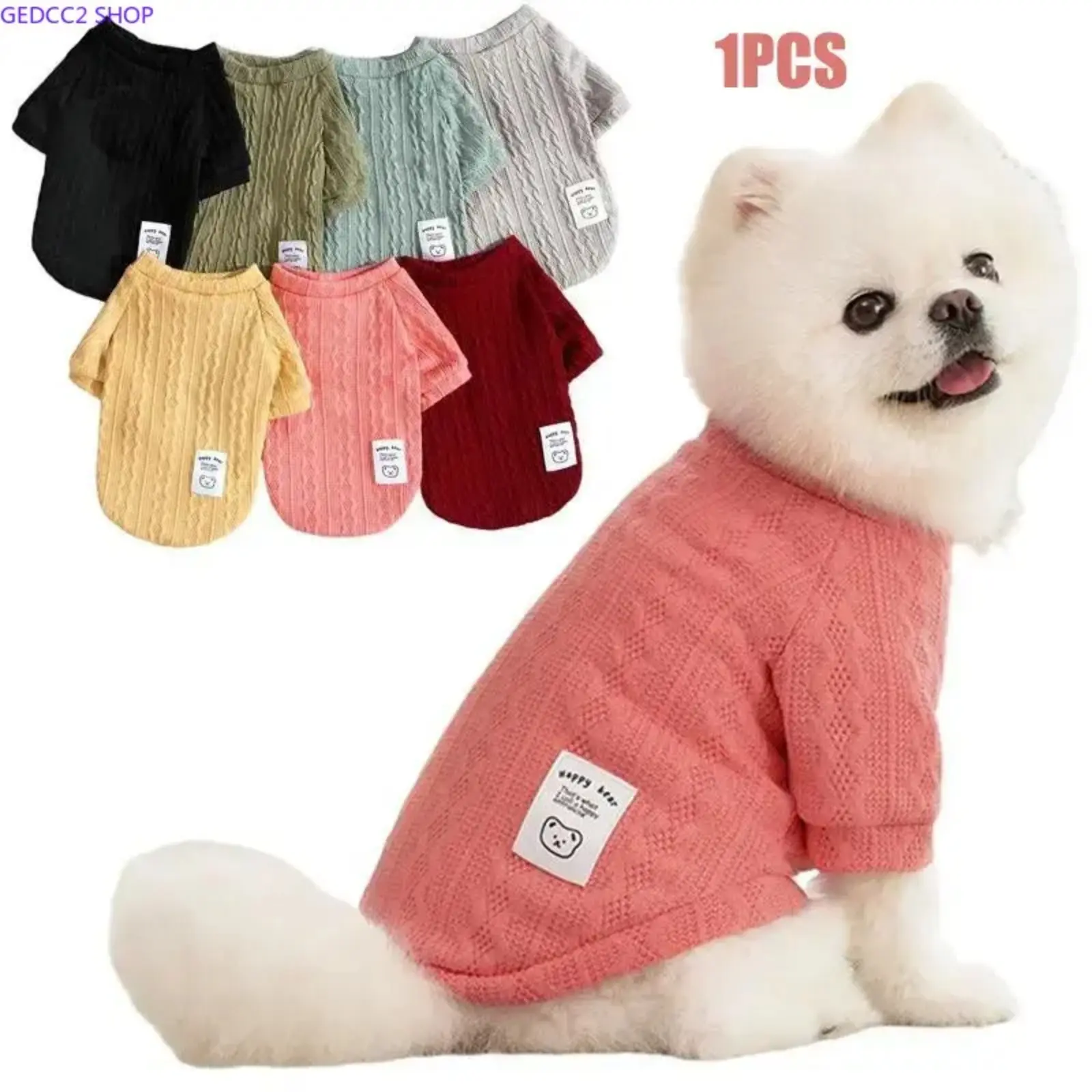 Small Dog Sweater, Cozy Knitted Pet Clothes for Puppies, Warm Dog Outfit for Bichon, Poodle and Teddy Breeds, Cute Everyday Pet Apparel