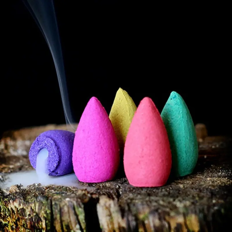 Natural Incense, 10/20/50/100pcs Smoke Cone Reflux Tower Incense, Household Scented Home Fragrance Aroma for Living Room Bedroom, Home Supplies, Scented