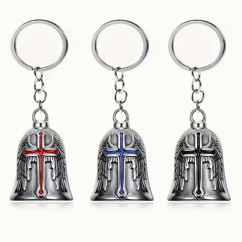3pcs Motorcycle Bells Punk Guardian Angel Wing Luck Motorcycle Decor