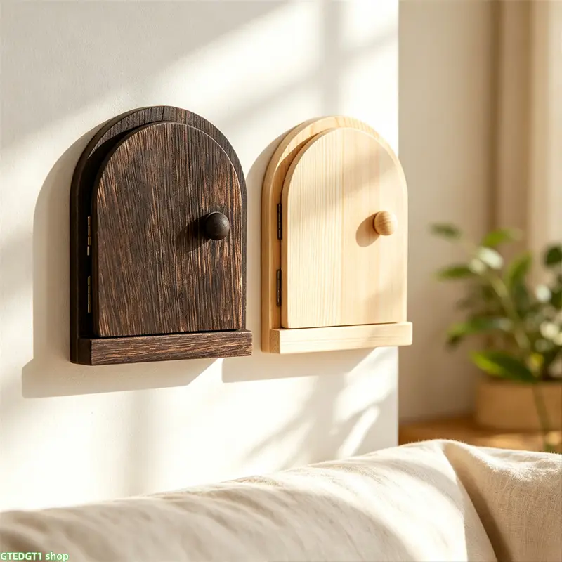 Handcrafted wooden power outlet cover—a decorative, dust-proof cover suitable for living rooms, bedrooms, game rooms, hotels, and kitchens; features an elegant, aesthetic design and versatile style.