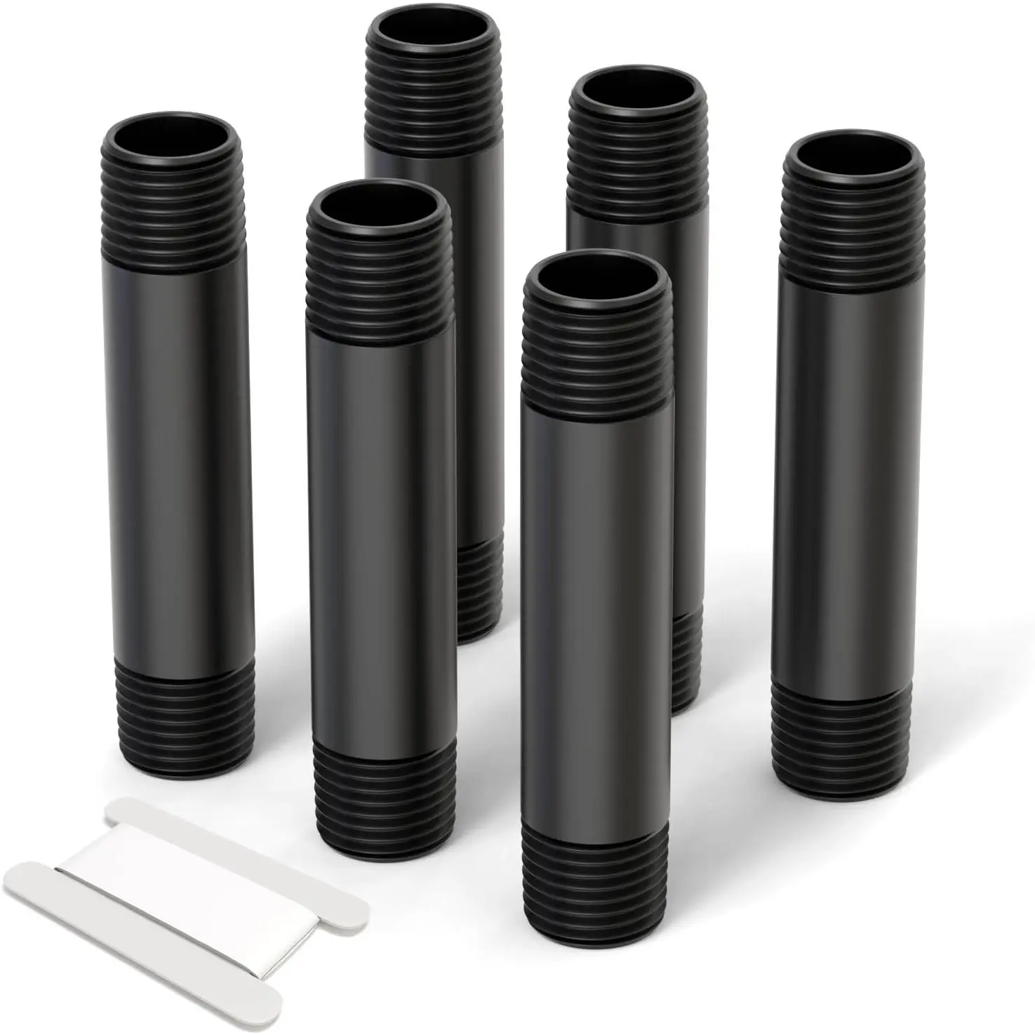 6-Pack PVC Male Thread Pipe Risers - 1/2 Inch MNPT, 3 Inch Length, Extends Reach for Outdoor Lawn Irrigation System (Home Improvement Garden Watering Supplies)