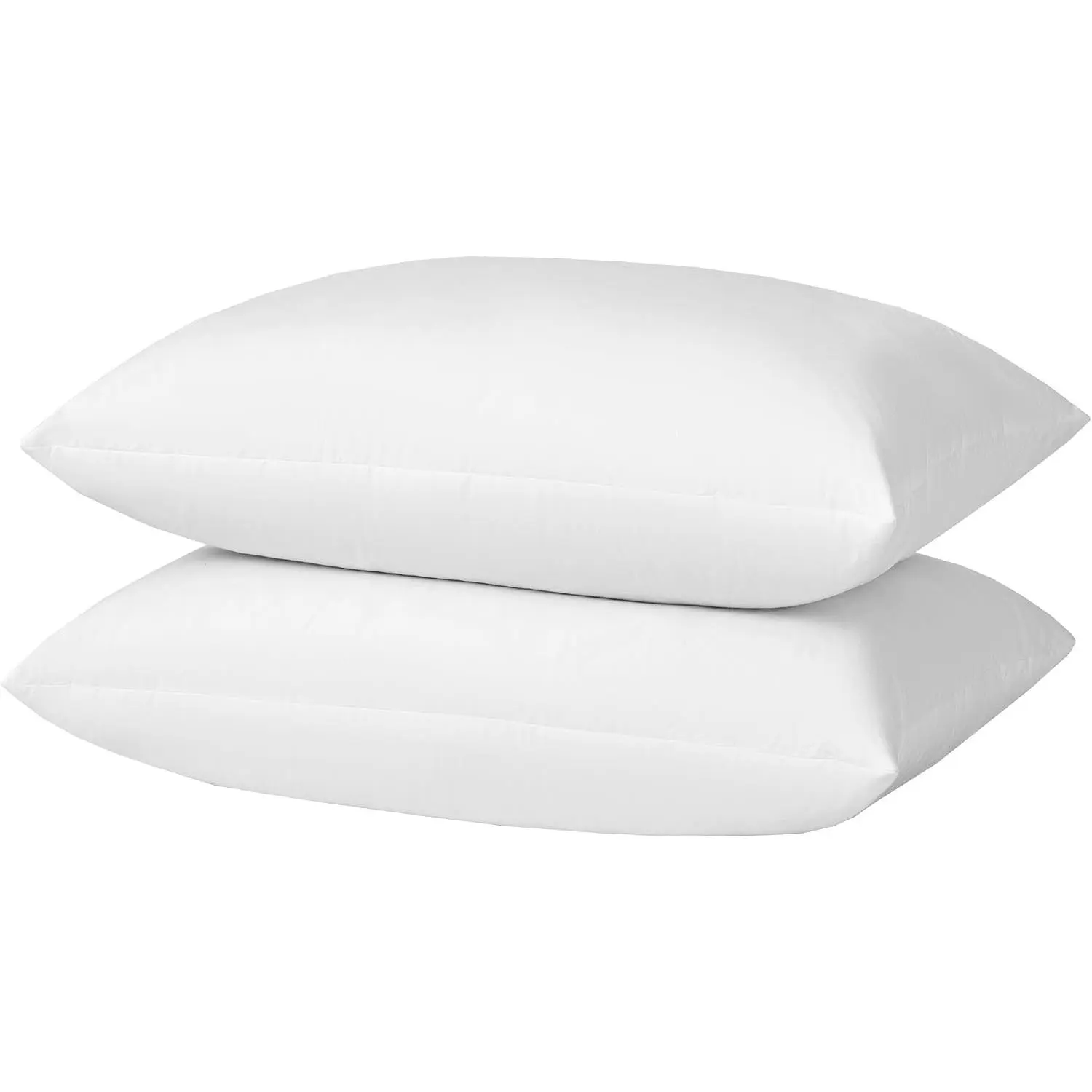 Hotel-Style Queen Size 20x28 Goose Feather & Down Bed Pillow - 100% Odorless Sleep Pillow for Neck Support & Cooling Comfort - 233TC Cotton Cover with Anti-Poke Liner Queen 20x28 inch