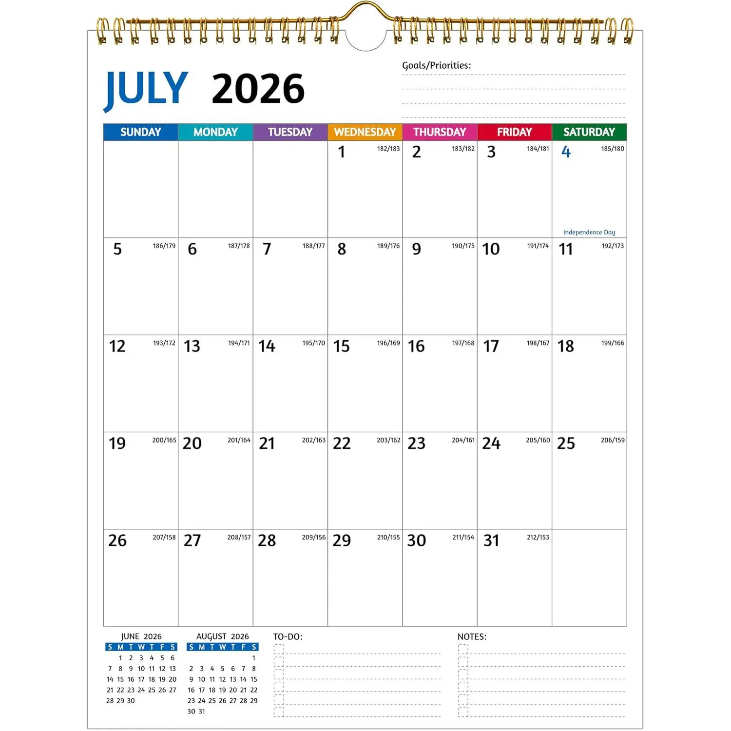 Wall Calendar 2026-2027 – Run  to Jun 2027, 11.5 x 14.5 In, Calendar 2026-2027 Wall, 2026 Calendar with Large Blocks, Thick Paper, Holidays, To-do & Notes,  for Organizing