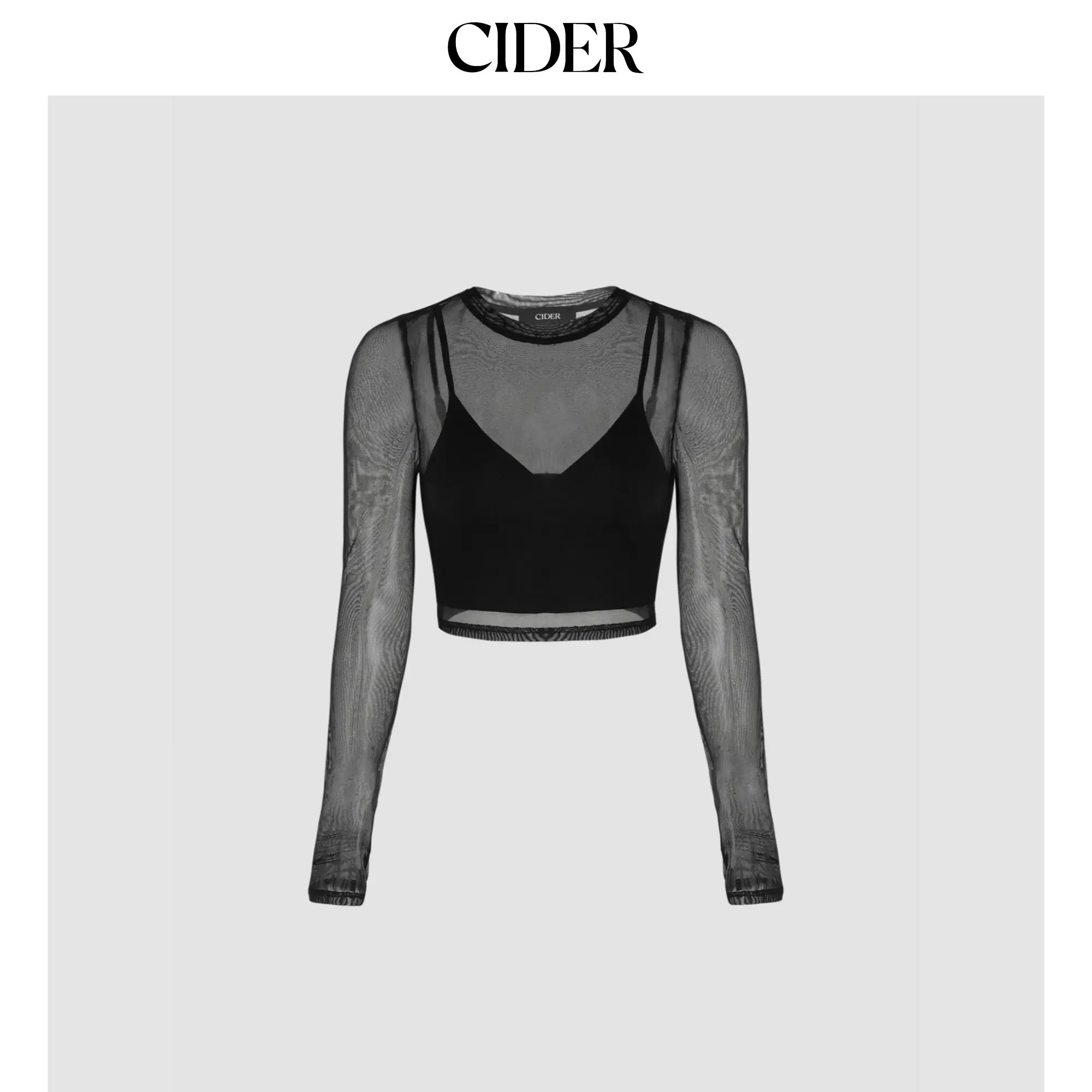 Cider Sheer Long Sleeve Top & Tank Top