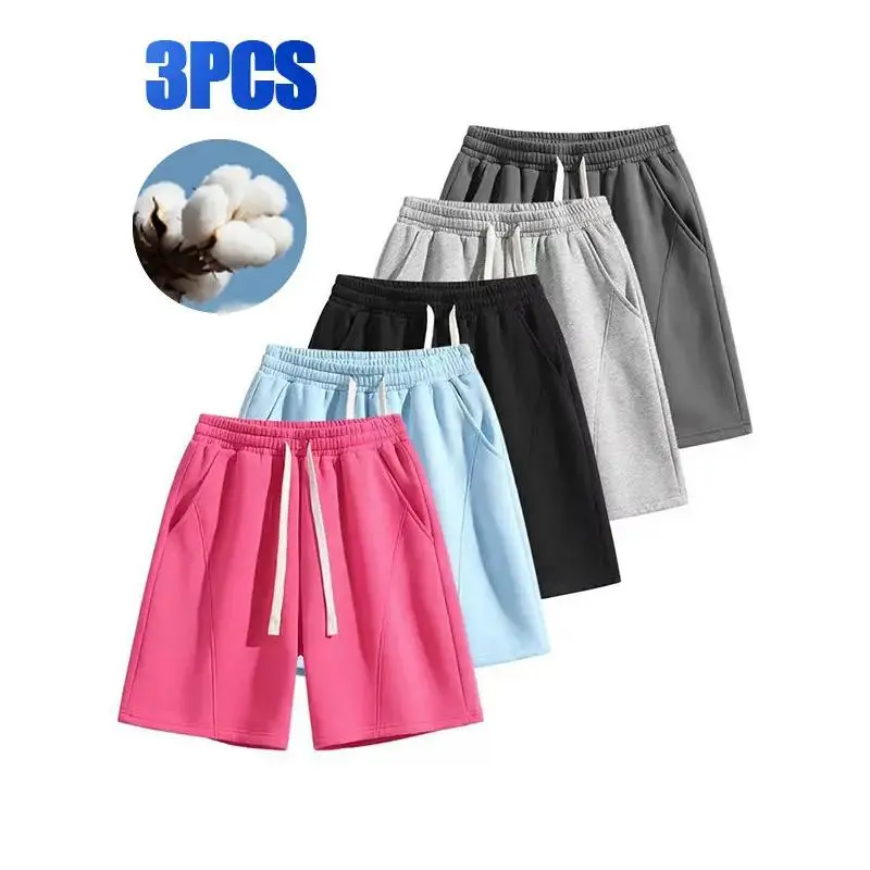 Veiskor Men's Casual Chic Cotton Activewear Shorts - Above-the-Knee Fitted Cut, Moisture-Wicking Soft Fabric, High-Stretch Drawstring Waistband, Retro Chic Style, Ideal for Workouts & Home Lounging