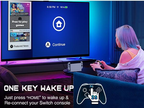 ESYWEN Wireless Switch Controller for Nintendo Switch Controller/Lite/OLED, LED Wired PC Game Joysticks-Wireless iOS/Android Remote, Nintendo Game Accessories Gamepads & Standard Controllers