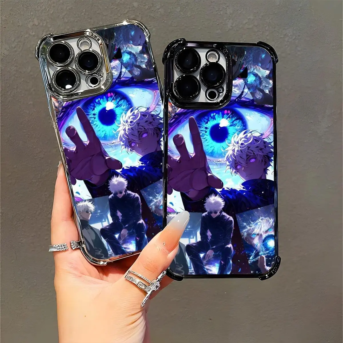 Jujutsu Kaisen Gojo Satoru Hyperrealism Retro Minimalist Smartphone Case - TPU, Flexible, Scratch-Resistant Protection, Slim, Lightweight, Durable Anime Fan Accessory for iPhone 11/12/13/14/15/16 (Pro Max/Plus)