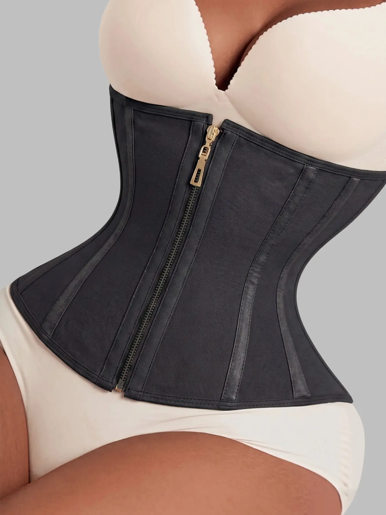 1 Count Women's Sexy Solid Color Zipper and Hooks Closure Waist Cincher, Fajas, Tummy Control Shapewear Belts, Comfortable Breathable Waist Trainer, High Elastic Hourglass Silhouette Shaper Girdles, Suitable for Daily Wear & Exercise & Party