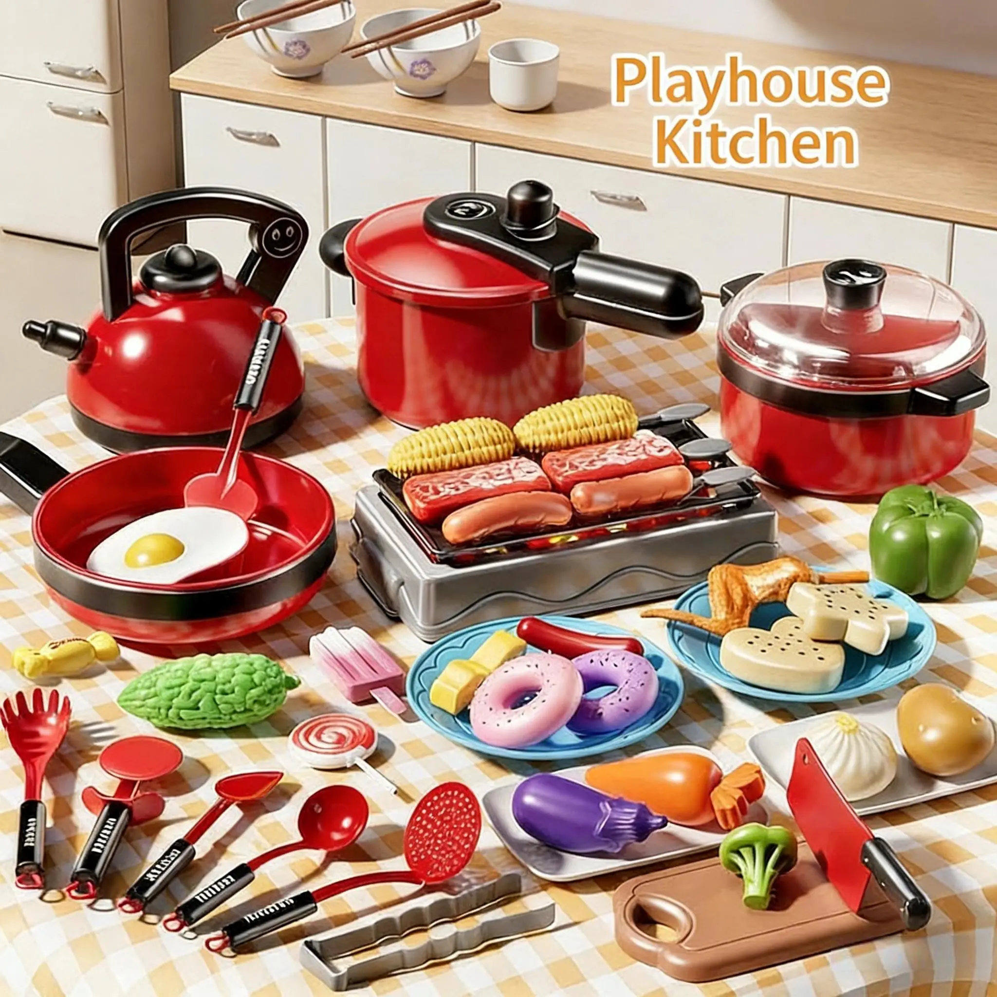 Kids Pretend Play Kitchen Toy Set Cooking Utensils Pots Pans Role Play Educational Gift for christmas green dentist playset
