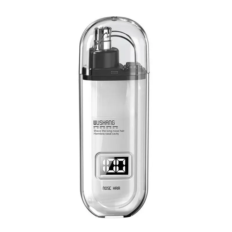 Rechargeable Cordless Nose & Eyebrow Trimmer - IPX7 Waterproof Dual Head Face Trimmer with LED Display, Compact Portable Synthetic Resin-PU Tool for Painless Safe Trimming, Rechargeable Cordless Trimmers