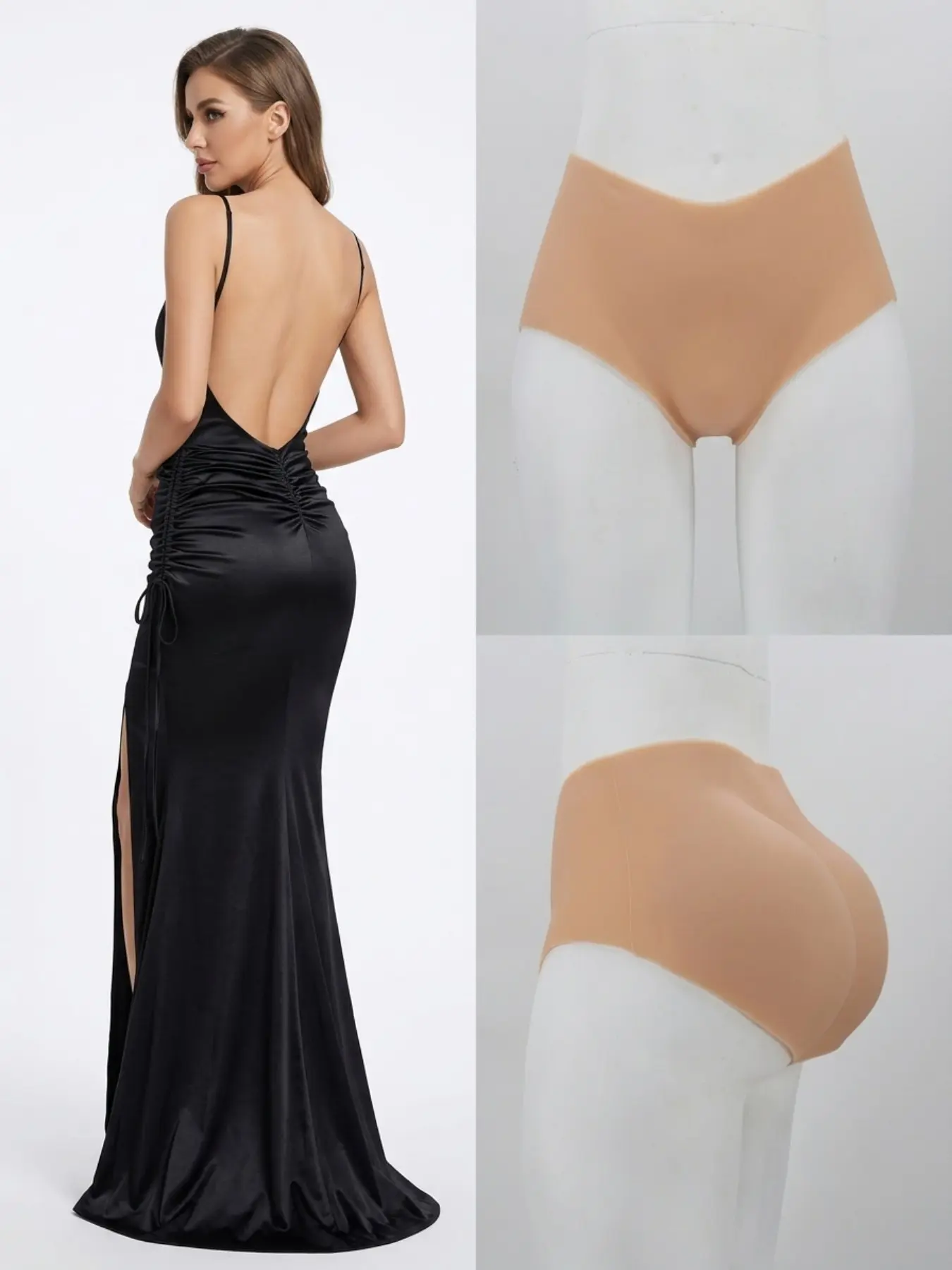 High Silicone Invisible Triangle Panties, Plus Size Butt Lifting Underwear, Comfortable and Non-Restrictive, Perfect for Fitness