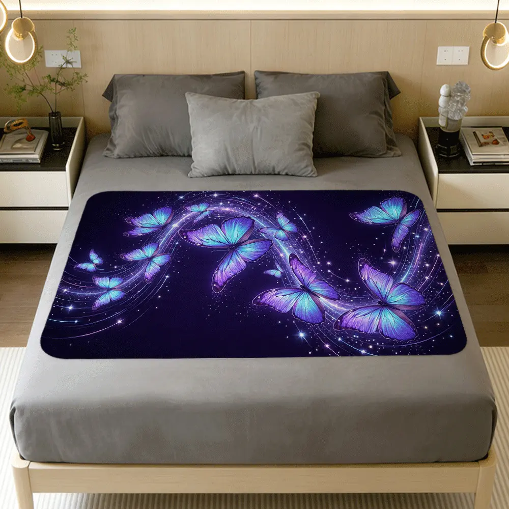 #ReusablePeePad #PeriodPad #PetTrainingPad #FeminineCare #HouseholdEssentials #WashableAbsorbentMat #StarrySkyPrint #ButterflyDecor #MenstrualHygiene #PetSupplies