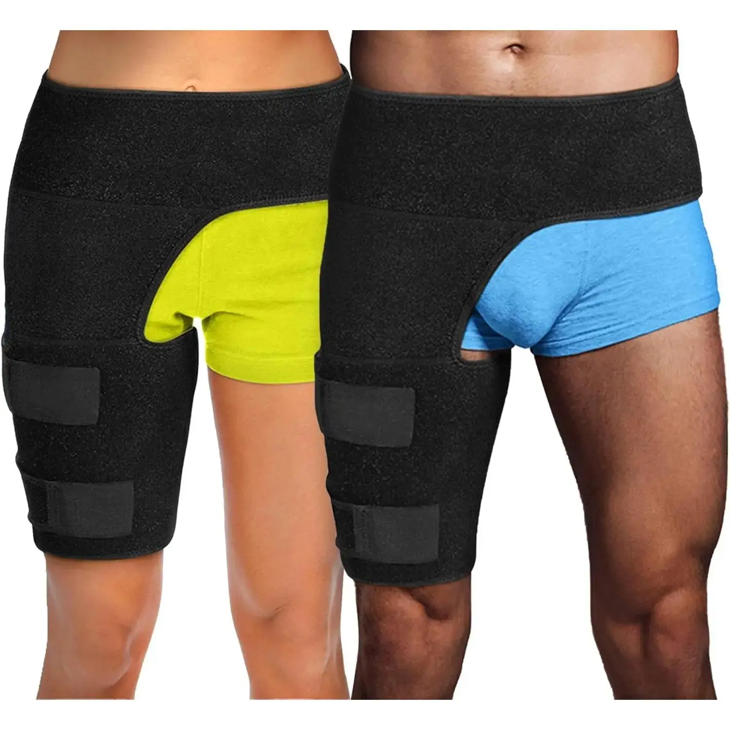 Hip Brace Thigh Compression Sleeve | Sciatica Pain Relief | Hamstring & Groin Compression Sleeve Wrap for Sciatic Nerve Relief | Hip Support Brace for Women & Men | (SMALL/RIGHT SIDE)