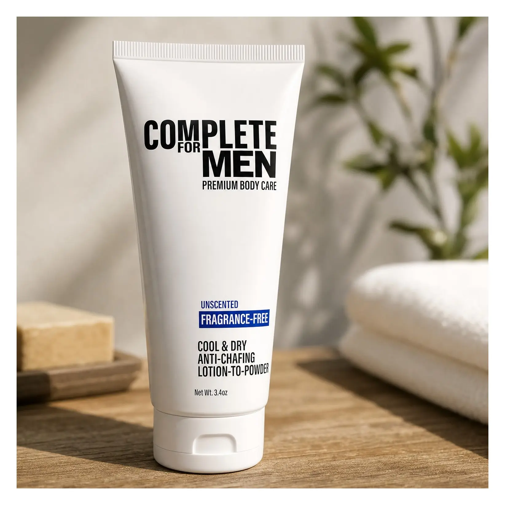 Unscented Anti-Chafing Cream Lotion to Powder, Stops Chafing, Sweat Defense, Odor Control, Ball & Thigh ProtectionGift