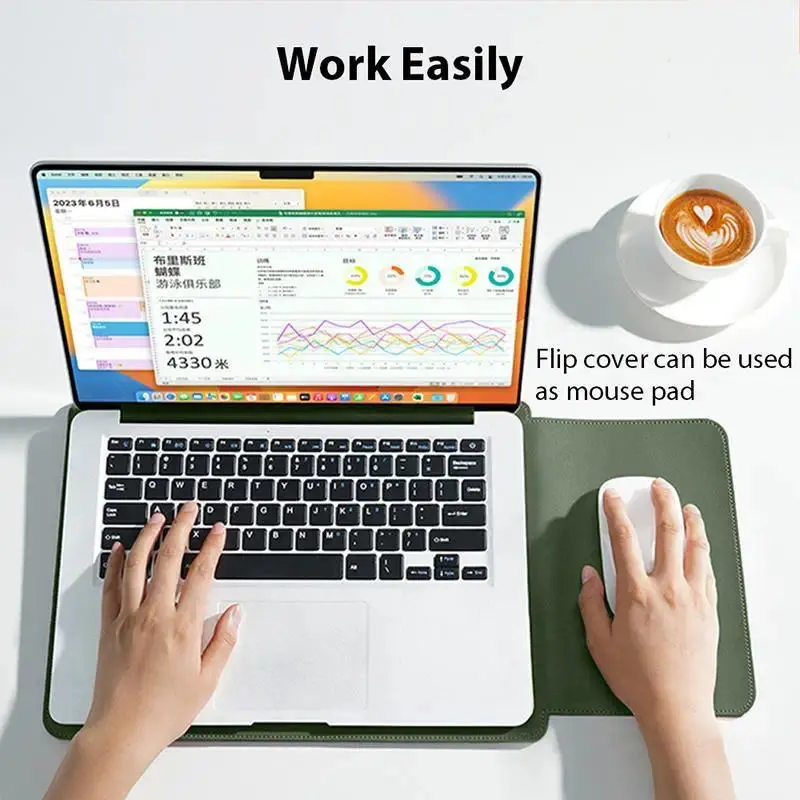 Business Travel Briefcase 11-16 Inch Laptop Sleeve Case PU Cover Notebook Protective Pouch Laptop Case Cover Non-Magnetic
