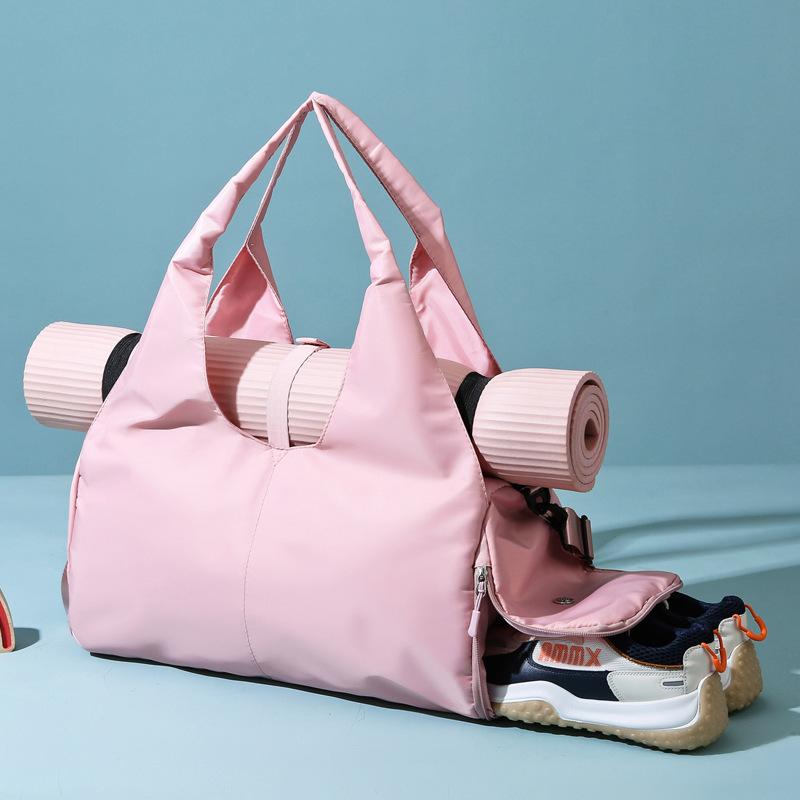 All In One Yoga Mat Tote Bag | Water Resistant with Separate Shoe Pocket for Gym Beach Travel