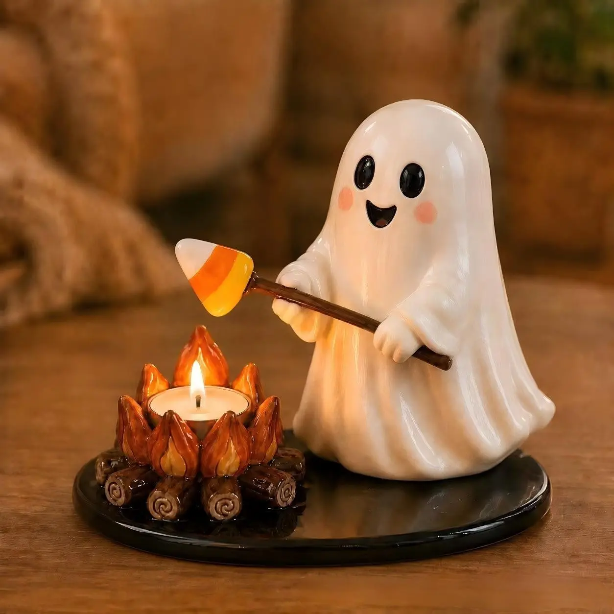 Halloween Campfire Tealight Holder, Perfect for Halloween Decorations, Adds Warmth to Your Outdoor Settings, Ideal for Fire Pit Use, Tea Light Candle Holders