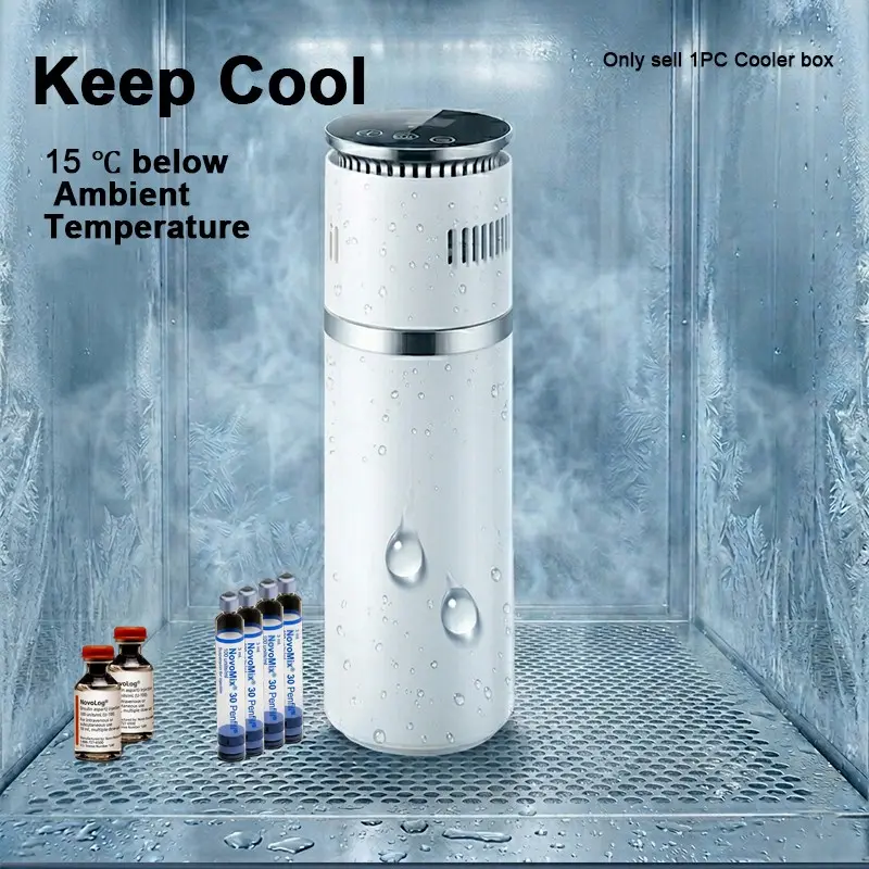 Semiconductor Cooling Box Below Ambient Temperature 15°c, Ideal for Medical Products Insulin Vaccines Drugs, Non-Lead Crystal Glass, Semi-Manual Model Yt06