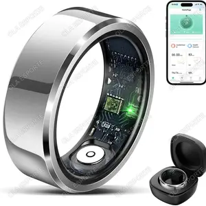 Smart Ring Blood Pressure Heart Rate Sleep Monitoring Smartring IP68 & 5ATM Waterproof Multi-sport Mode Smartring Man Women health management tracking