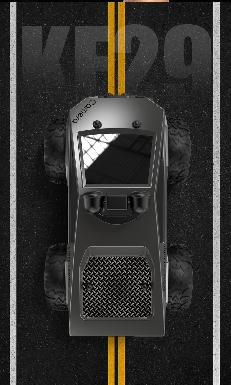 1:28 Camera Remote Control Car |     Controllable via mobile app, real-time image transmission from the roof camera, LED roof light