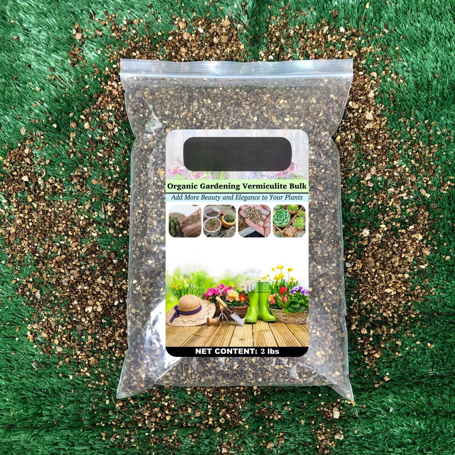 Bulk Horticultural Vermiculite (1lb/2lbs Options, 1lb Selected) - Multi-Use for Hydroponics, Terrariums, Reptile Habitats | Garden Soil Supplies for Home Improvement