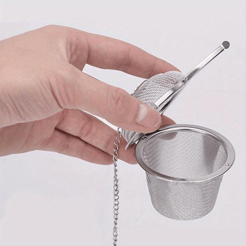 1pc Reusable Stainless Steel Tea & Coffee Infuser Bag with Chain - 304 Stainless Steel Herbal Spice Sachet for Loose Leaf Tea, Coffee, Soup, and Stew - Easy-to-Use Kitchen Filter for Herbs, Spices, and Seasonings, Tea Infuser Bag, Coffee Infuser