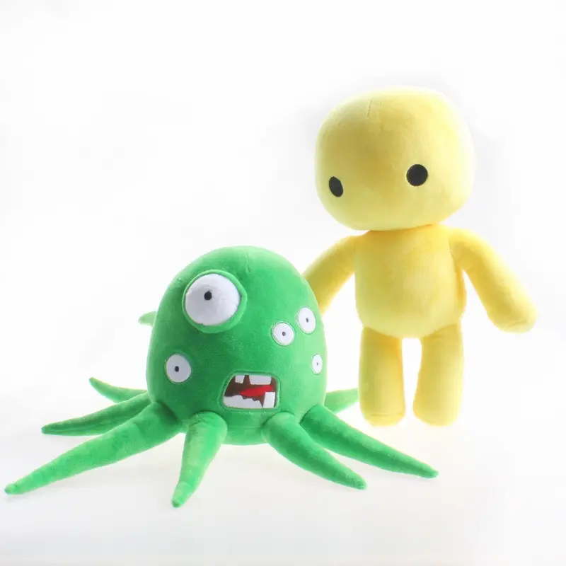 3 Pack Rainbow Friends Plush Doll Complete Set Yellow Blank Humanoid Two Styles Green Octopus Monster Stuffed Toy Horror Game Character Collectible Desk Decor Gift For Kids Teens Halloween Horror Themed Party Favor Cross-Border Wholesale