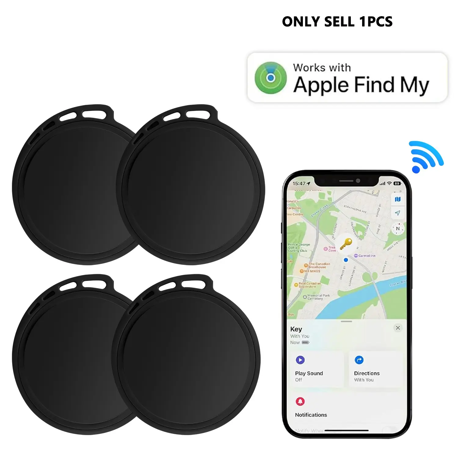 Portable Mini Smart GPS Tracker for Apple Find My iOS, Replaceable Battery Car GPS Locator, Wallet Luggage Car Pet Elderly Tracking Device, Key Tracker, Smart Key Finder