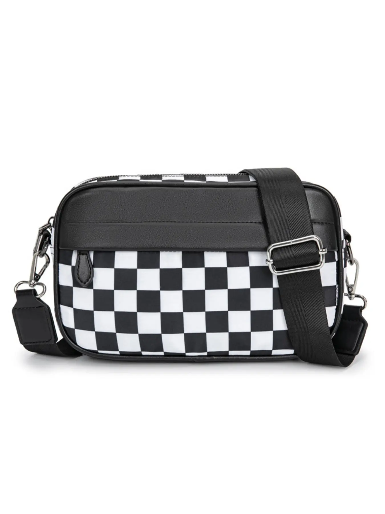 Trendy Plaid Crossbody Shoulder Bag, Sling Crossbody Bags, Casual All-Season Fashion Accessory, Simple Design, Anti-Theft Single Strap Backpack