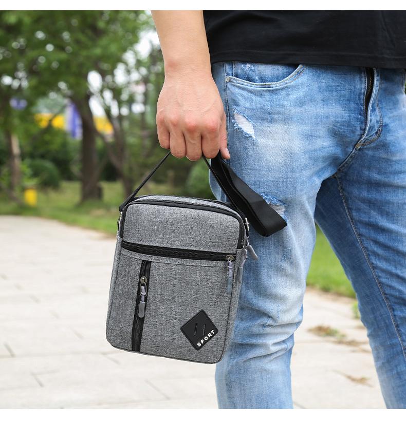 Casual Business Men Messenger Bag Version Simple Oxford Cloth Cross Body Shoulder Bag for Male Daily Use, Work, Travel Outdoors