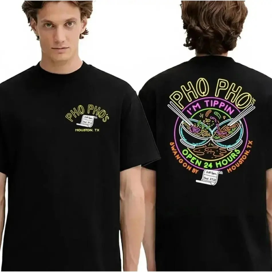 Pho Phos Im Tippin Open 24 Hours Swang On By Houston TX Shirt S-3XL Casual Style Tee Casual Streetwear Top