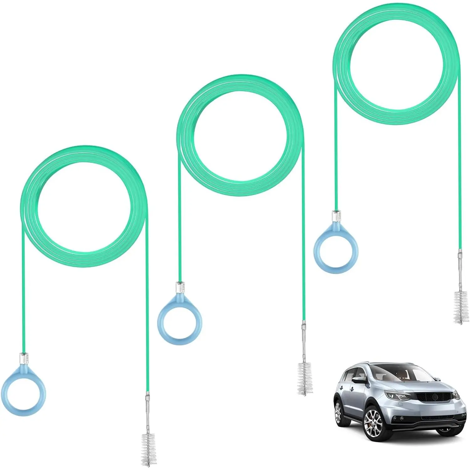 3 count Auto Sunroof Drain Cleaning Tool, 120 Inch Long Flexible Tube Cleaning Brush, Drain Brush Pipe Cleaners for  Sunroof Windshield Wiper Drain Hole