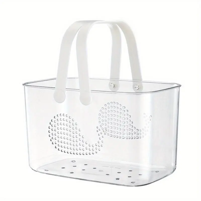 Japanese Style Handheld Bath Basket, Plastic Shower Caddy, Desktop Organizer, Bathroom Storage Bin, Ideal for Toilet and Shower Room