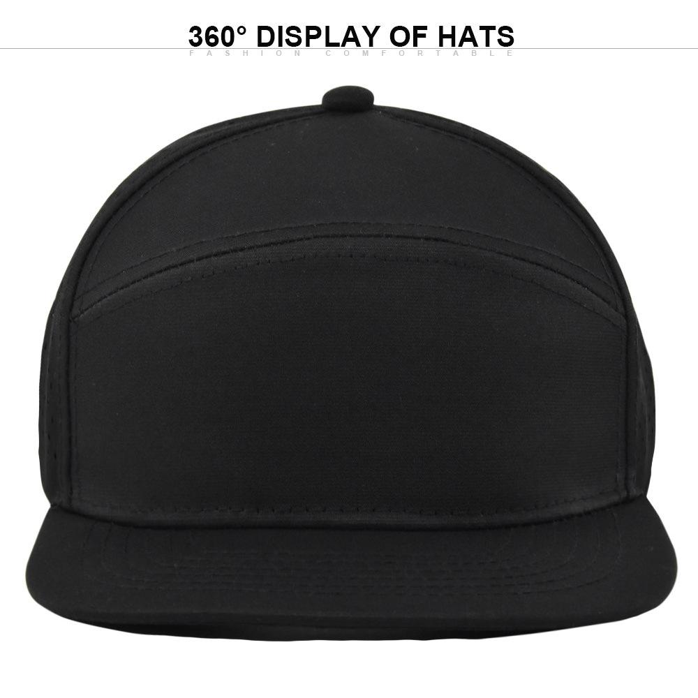 Cross-border 6-panel hard-brim flat cap adult mesh cap advertising hip-hop cap custom logo curved brim sunshade cap