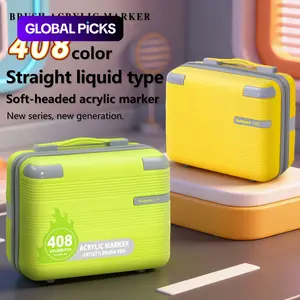 Guangna New 360/408 Color Liquid Acrylic Markers Set, Art Pen, Travel Bag Gift Box, Stackable, DIY Art Creation, Coloring Supplies, Office Supplies, Valentine's Day Gift #GLOBAL PICKS