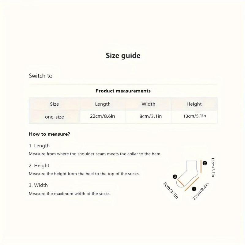 1 Pairs of Breathable Mixed Color Pile Socks Sweet Long Socks Suitable Unisex Mid Length Socks Essential for Home Use Fashion Womenswear Knitted Basic Striped Solid Polychrome-6Pairs