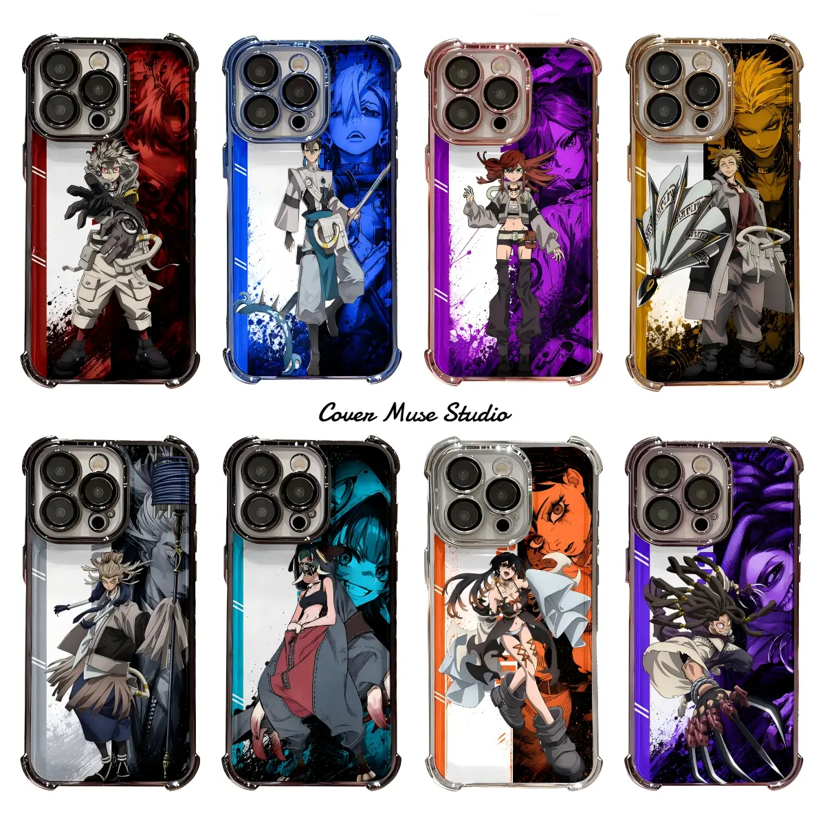GACHIAKUTA Anime Phone Case for iPhone 17 16 15 14 13 12 11 Pro Max, Shockproof 4-Corner Airbag Electroplated Dark Fantasy Manga Character Cover