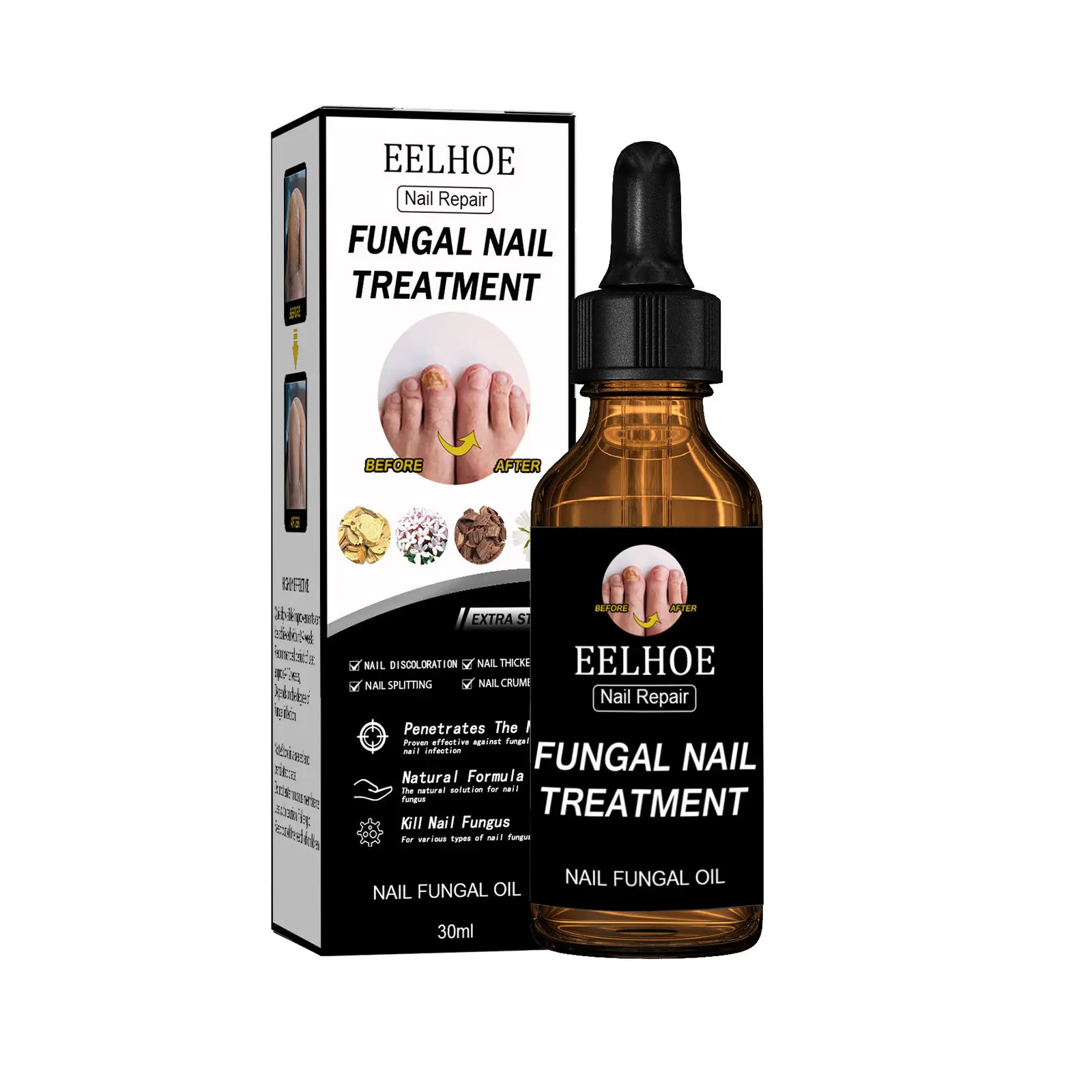 Fungal Nail Treatment Oil 50ml Natural Nail Repair Serum Penetrate Nail Layer Kill Nail Fungus Improve Nail Discoloration Thick Cracked Split Nails Restore Smooth Healthy Nails Foot Hand Nail Care Solution For Damaged Nails