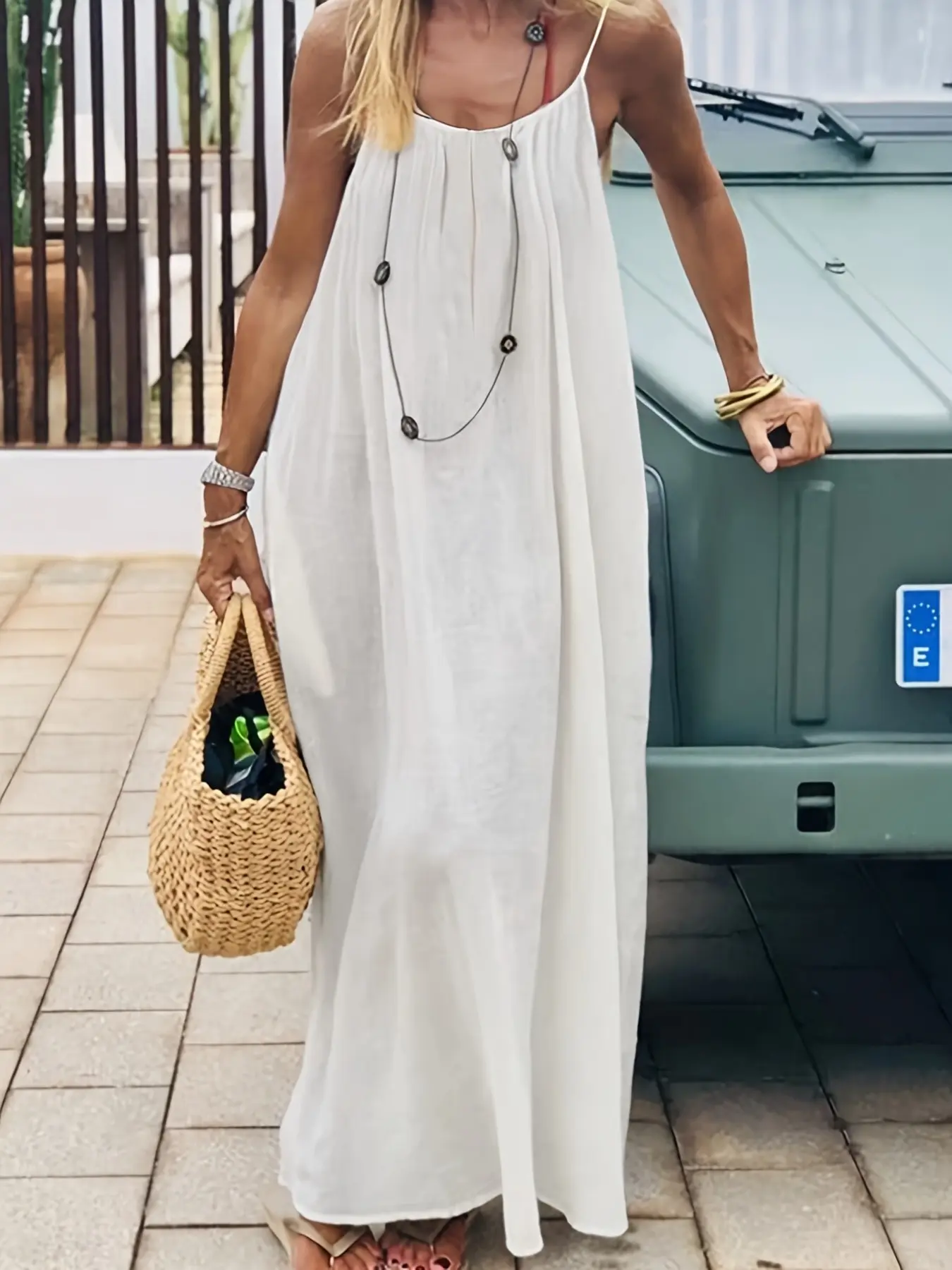 Sleeveless solid color slip casual dress, summer elegant sleeveless maxi dress, women's indoor pajamas silkrobe house dress albornoz pyjamas for women dressing gown apple shape girl