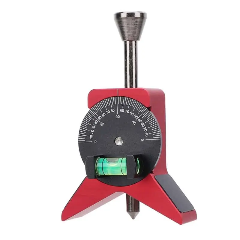 Magnetic Pipe Center Finder Locator with Bubble Level & Angle Protractor, Plumbing Drill Guide for Accurate Hole Placement, Measuring Tools