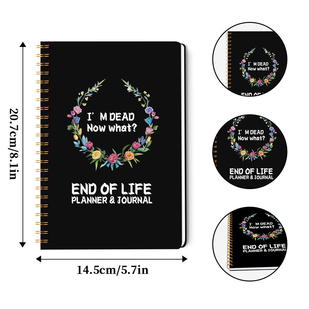 Floral Pattern End-of-life Planning & Journal Notebook, 1 Count Essential Personal Planning Notebook with Emergency Contacts, Care Plan